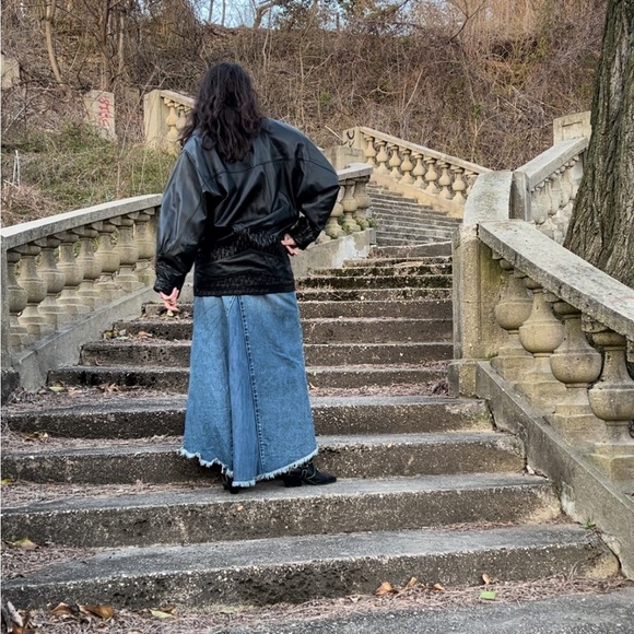 Vera Pelle 80s vintage batwing leather jkt w/printed viscose lining Looks New! - Picture 11 of 14